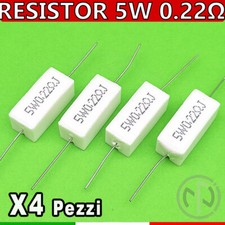 4 pz Resistenza ceramica 5W 0.22 ohm resistenze 0R22