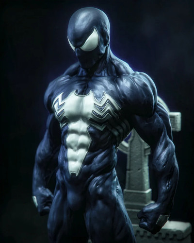 Statua spiderman simbionte - spiderman,