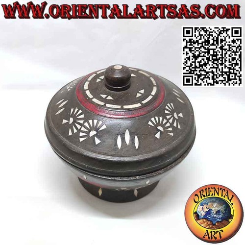 Antica scatola tonda legno - scatola,