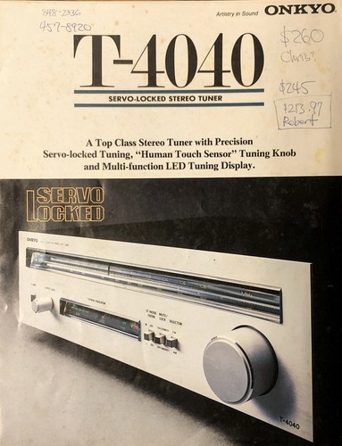 Sintonizzatore onkyo 4040 - onkyo,