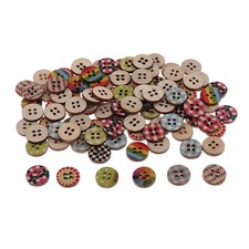 100pcs 4 fori stampati bottoni
