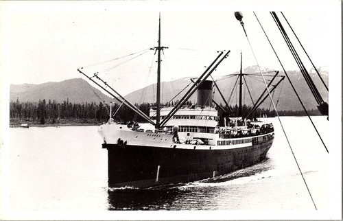 Cartolina rppc uss alaska - cartolina,