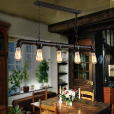 Industriale Vintage Soffitto Luci Metallo Tubo R?tro Attico Ciondolo Lampade