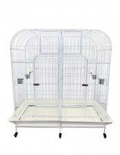 Gabbia Voliera per Pappagalli di Grandi Dimensioni, Divisibile, Bianca