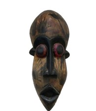 Hand Carved Painted Wooden Ethnic African Mask 