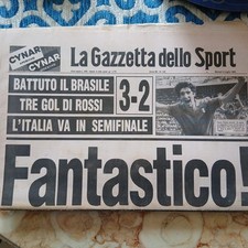 La Gazzetta dello Sport, ORIGINALE,  Italia-Brasile, 6 Luglio 1982