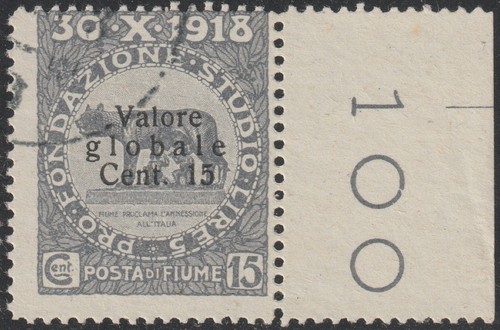 1919 fiume cent usato - 1919, 15