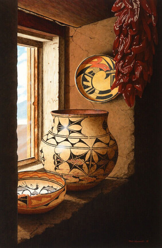 Chili ristra vaso sud-ovest