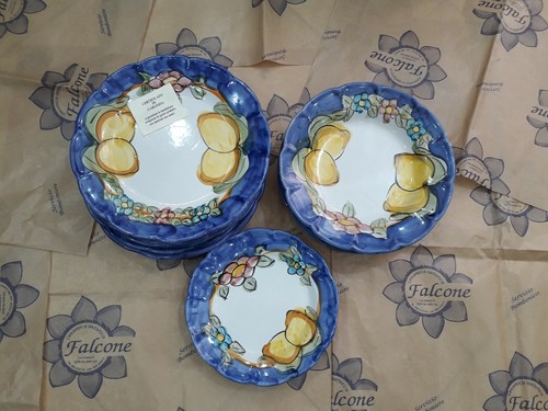 Tris piatti decoro limoni - 1,