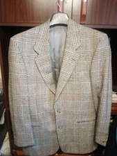 Giacca uomo grigio perla tweed lana woolton cloth vintage fine anni '90