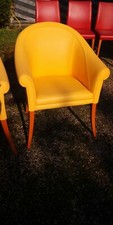 Coppia Poltrone Frau Mod. Sinan Giallo Banana Armchair