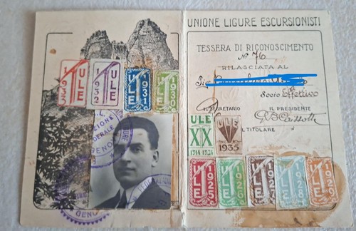 Tessera unione ligure - tessera,