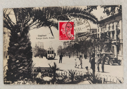 Cartolina cagliati tram largo - cartolina,
