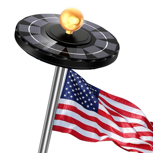132led solar powered flag - 132led, pole