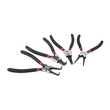 Set 4 pinze seeger per anelli elastici sicurezza pinza dritta curva 90°