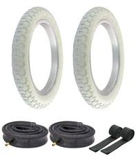 COPPIA PNEUMATICI BIANCHI CON