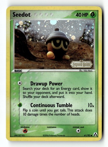 Pokemon card seedot - card, reverse