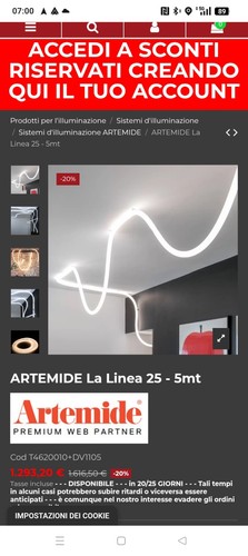 Artemide linea tubo led - linea, 25