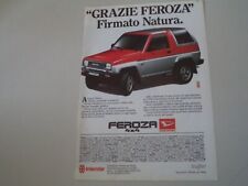 advertising Pubblicità 1989 DAIHATSU FEROZA 4X4