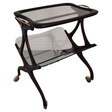 Mid-century modern wood brass