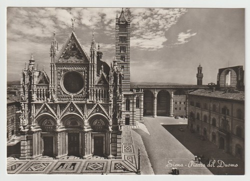 Siena cartolina piazza del - cartolina,