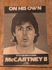 PAUL McCartneyALBUM ADVERT FULL PAGE FROMUK magazine poster. 31cm x 21cm APPROX 