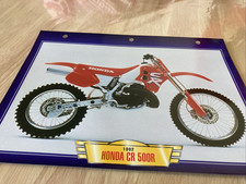 Honda CR500R 1992 cross CR500 R CR 500 fiche carte moto passion collection Atlas