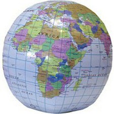 Mappamondo gonfiabile  diametro 33 cm