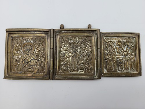 Antica icona trittico altare