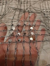 Tulle ricamato paillettes scampolo Tulle embroidered with sequins