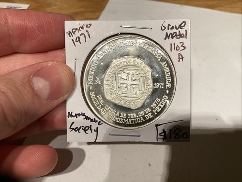 Medaglia argento messico 1971 - messico,