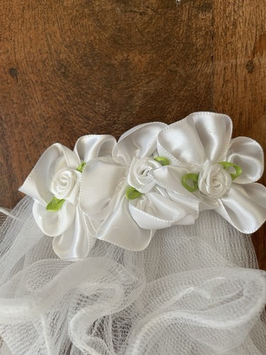 Velo con pettine fiori - e,