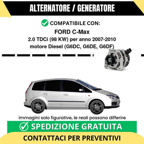 Alternatore ford max 0 - c-max, 2.0