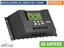 REGOLATORE DI CARICA 30A PWM PANNELLO SOLARE 12V 24V DISPLAY