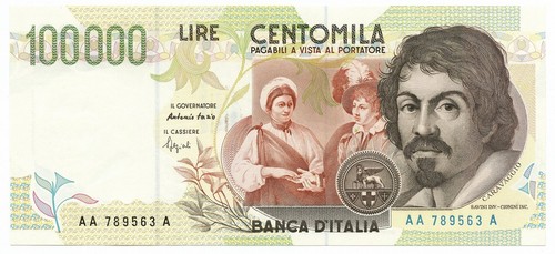 100000 lire banca italia - banca, d'italia