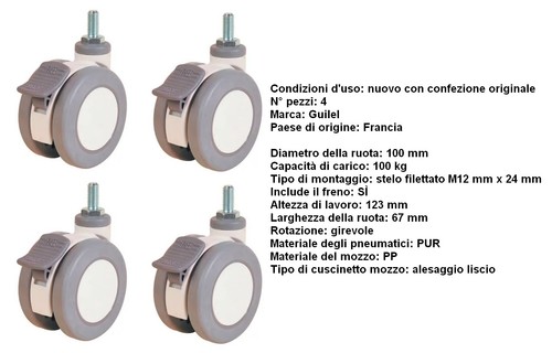 Ruote letti ospedalieri o - ruote,
