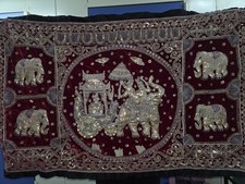 Arazzo birmano Kalaga elefanti