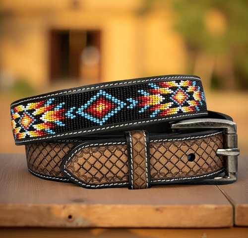 Cintura western con perline