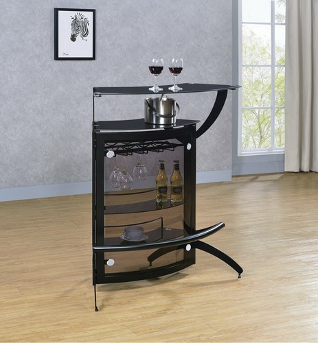 Mobile bar vino - metallo, nero