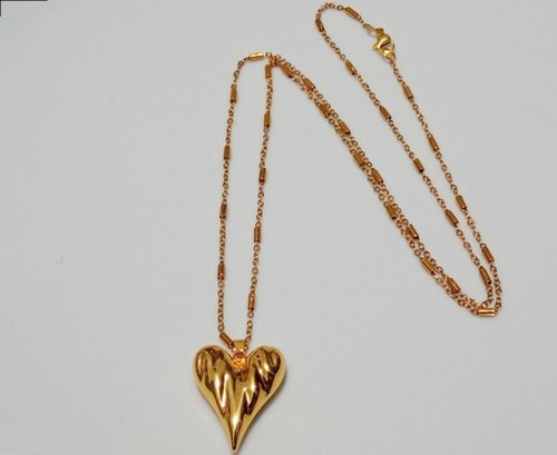 1pz collana cuore acciaio - cuore,