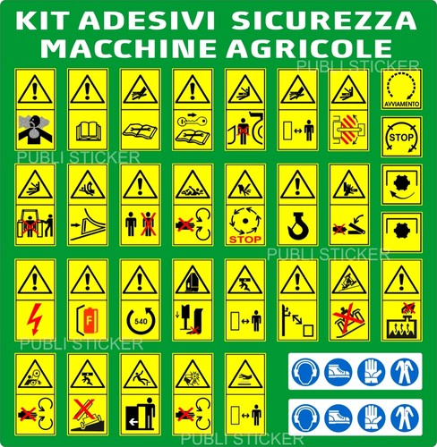 Pittogrammi adesivi segnale - adesivi,