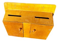 Cassetta Postale Buca Delle Lettere In legno Anni 60 Vintage Modernariato