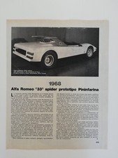Clipping Ritaglio Articolo 1971 Alfa Romeo 33 Spider Prototipo Pininfarina