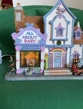 Lemax Retired Christmas Village Building All About Baby Plymouth Corners