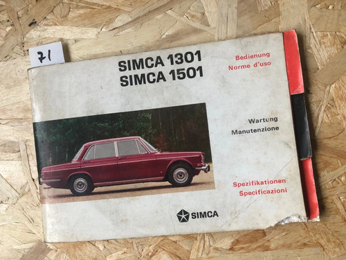 Simca 1301 1501 manuale - ,