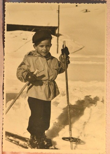 Foto bambino sciatore - sciatore., 1951