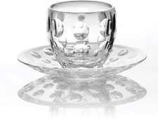 GUZZINI VENICE TAZZINA CON PIATTINO ACRILIC TRASPARENTE CAFFE' LIQUORI 110 cc