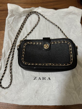 Borsa a tracolla Zara nera con