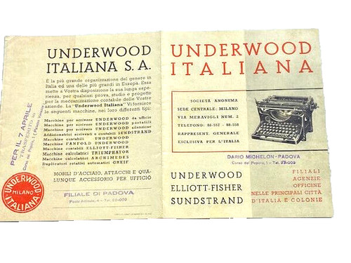 Macchina scrivere underwood - da,