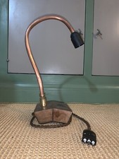 Lampada Da Tavolo Design Industrial Rame 100% Handmade Artigianale